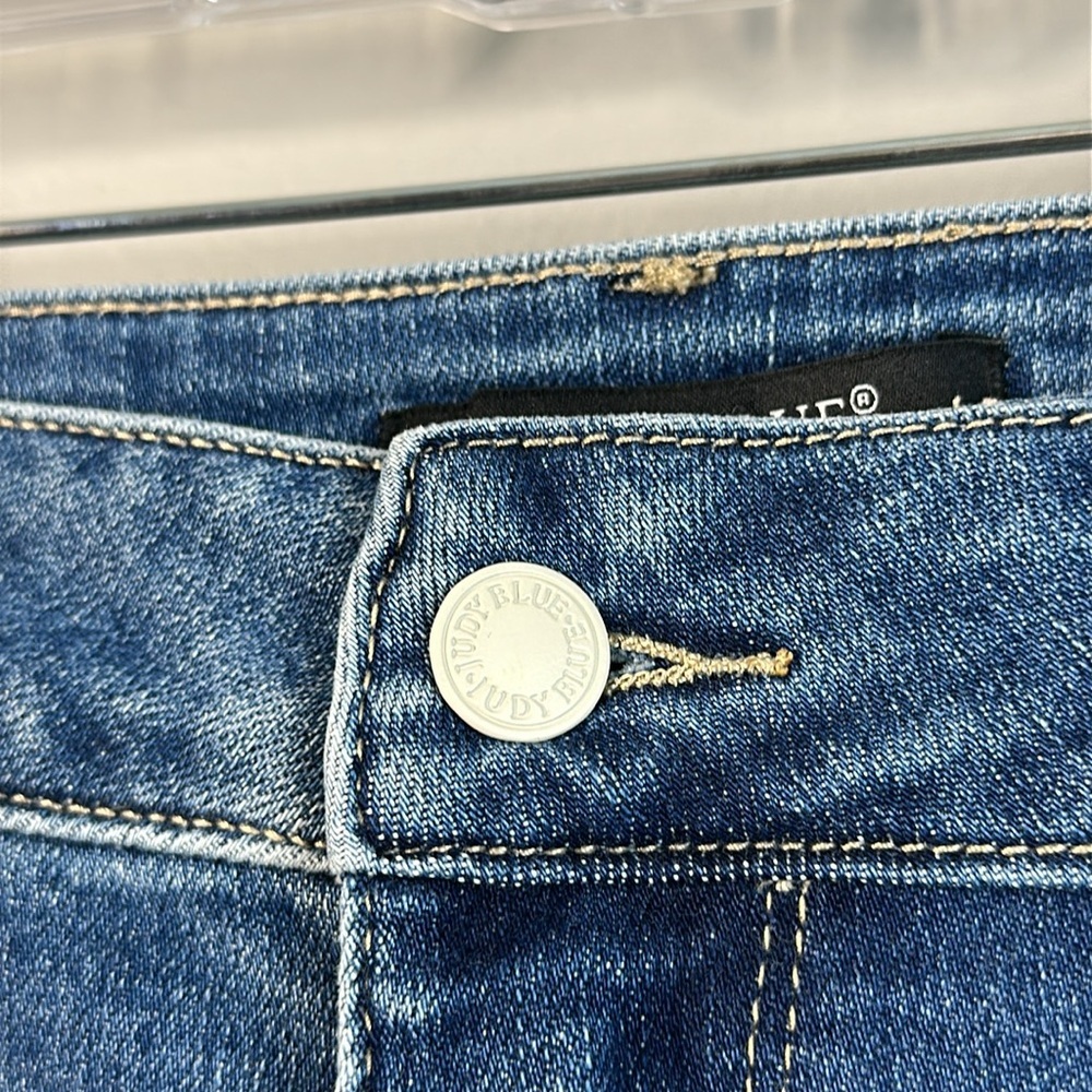 Judy Blue Skylar High Waist Hem Detail Skinny Jeans Size 24W - Picture 10 of 16